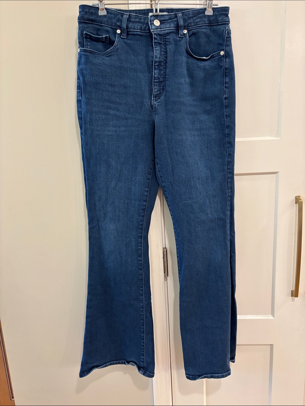Loft Slim Flare Women's Jeans in Dark Blue size 12